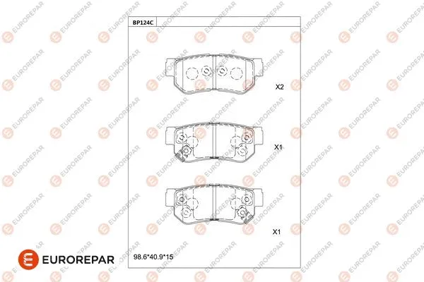Brake Pad Set, disc brake (1681209280)