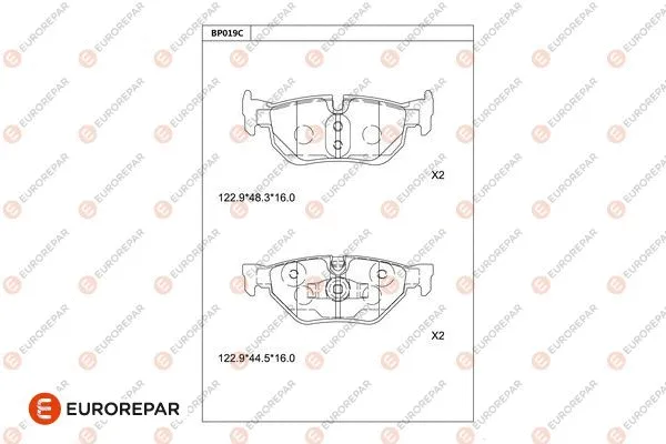 Brake Pad Set, disc brake (1681233280)