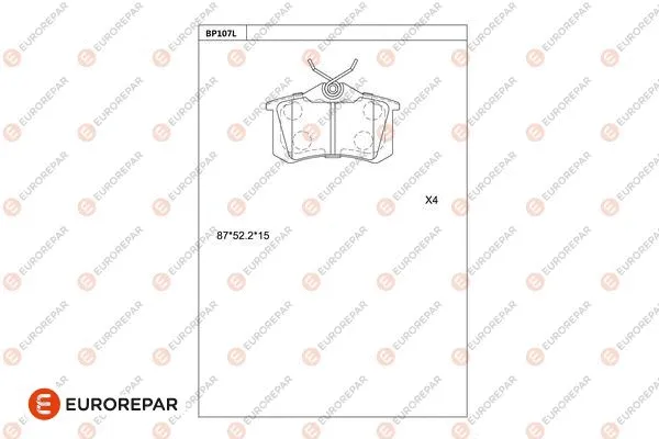 Brake Pad Set, disc brake (1677811880)