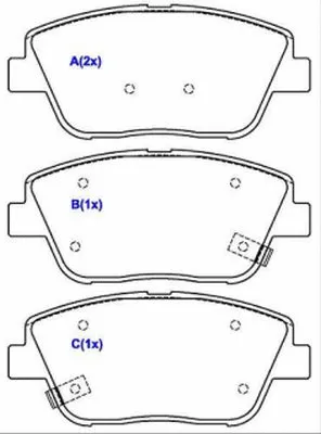 Brake Pad Set, disc brake (1643083880)