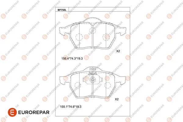 Brake Pad Set, disc brake (1681254680)