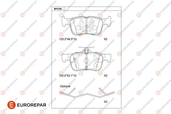 Brake Pad Set, disc brake (1681215380)
