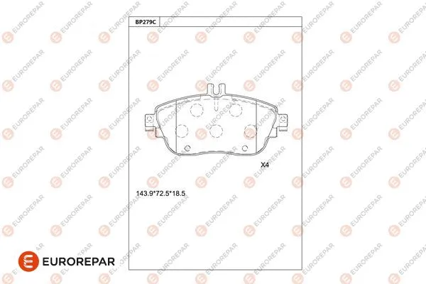 Brake Pad Set, disc brake (1681233080)