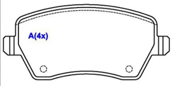 Brake Pad Set, disc brake (1636485680)