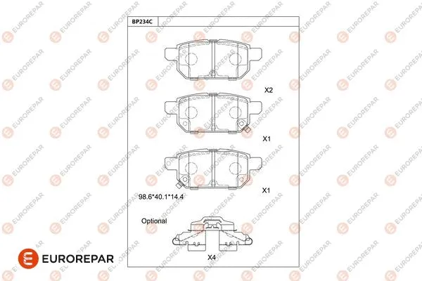 Brake Pad Set, disc brake (1681230780)
