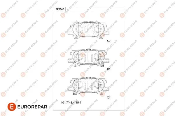 Brake Pad Set, disc brake (1681229780)