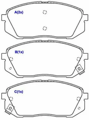 Brake Pad Set, disc brake (1643079080)