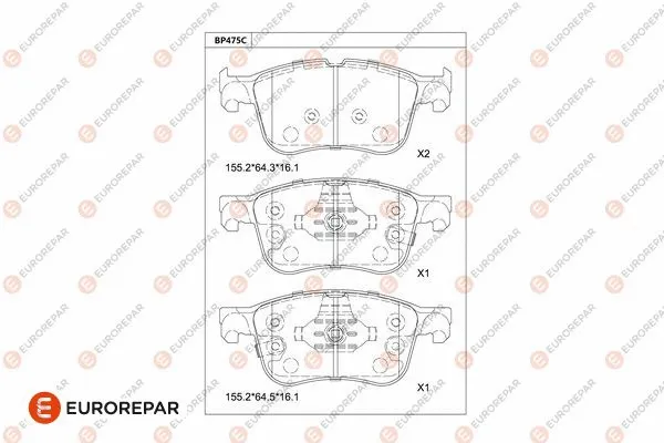 Brake Pad Set, disc brake (1681281180)