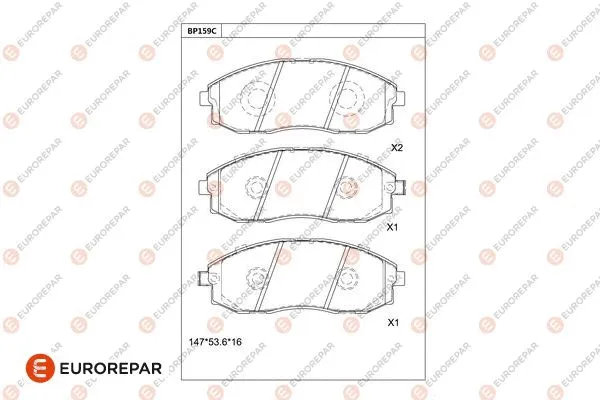 Brake Pad Set, disc brake (1681208980)