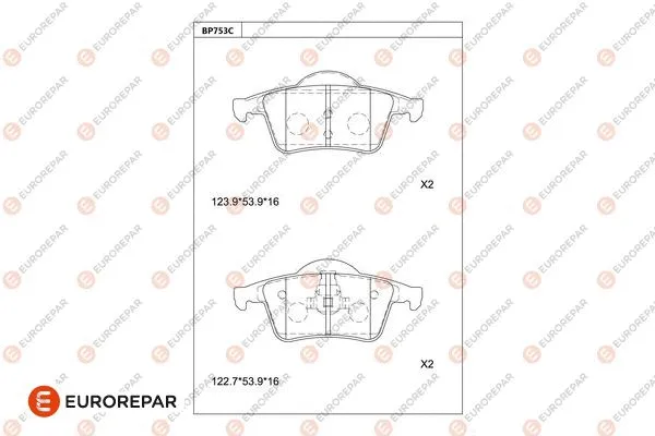 Brake Pad Set, disc brake (1681275080)