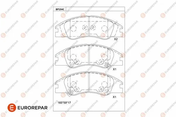 Brake Pad Set, disc brake (1681214680)