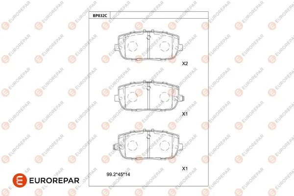 Brake Pad Set, disc brake (1681259580)