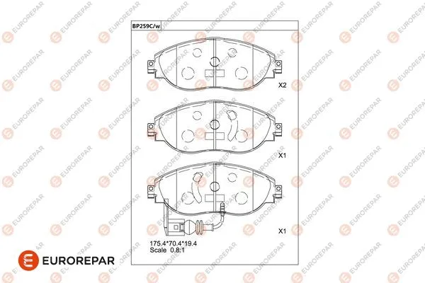 Brake Pad Set, disc brake (1681230480)