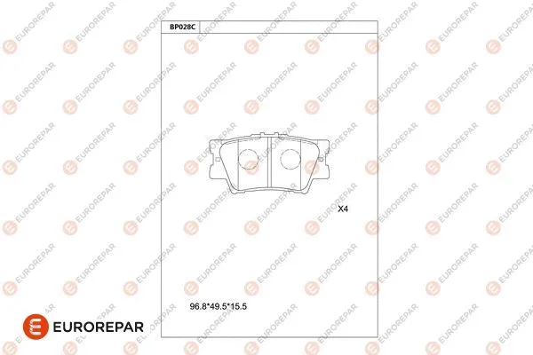 Brake Pad Set, disc brake (1681207280)