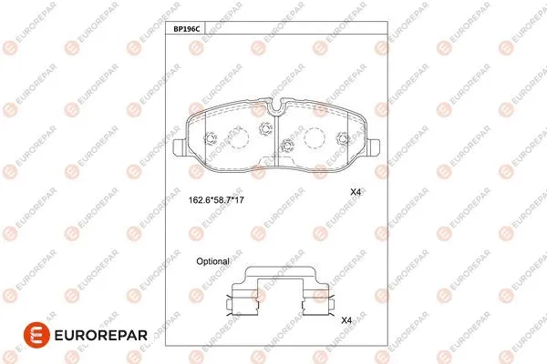 Brake Pad Set, disc brake (1681254780)