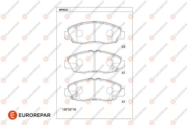 Brake Pad Set, disc brake (1681283380)