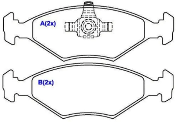 Brake Pad Set, disc brake (1643076080)