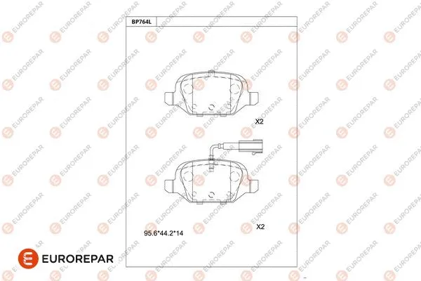 Brake Pad Set, disc brake (1681255380)