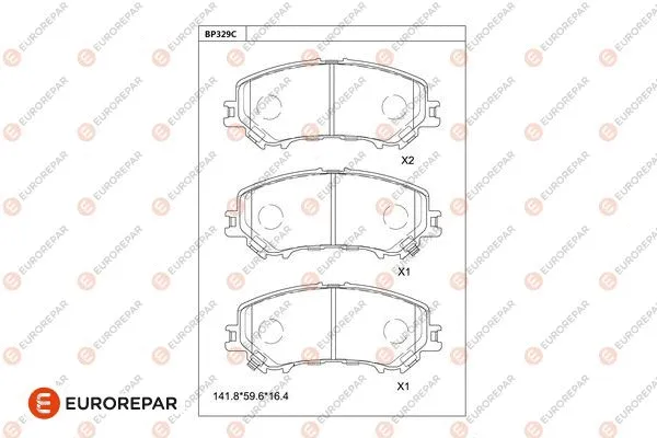 Brake Pad Set, disc brake (1681221380)