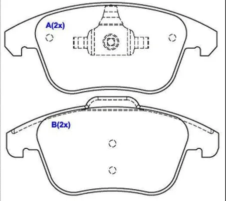 Brake Pad Set, disc brake (1643080980)