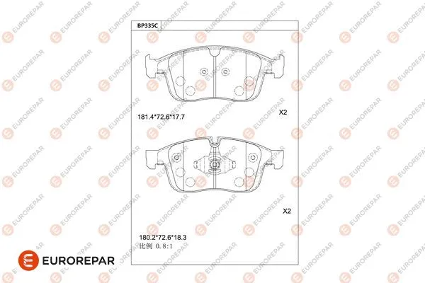 Brake Pad Set, disc brake (1681243580)