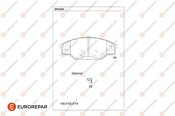 Brake Pad Set, disc brake (1681237580)