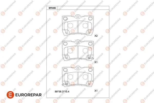 Brake Pad Set, disc brake (1681206680)