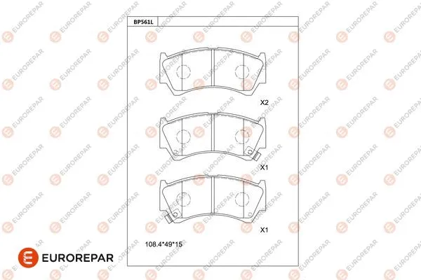 Brake Pad Set, disc brake (1681254180)