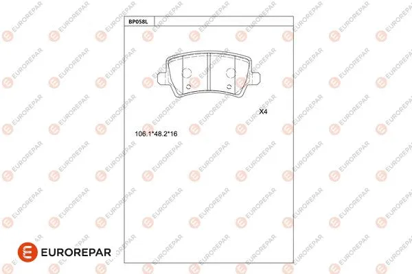 Brake Pad Set, disc brake (1681216880)