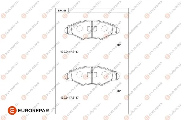 Brake Pad Set, disc brake (1681249580)