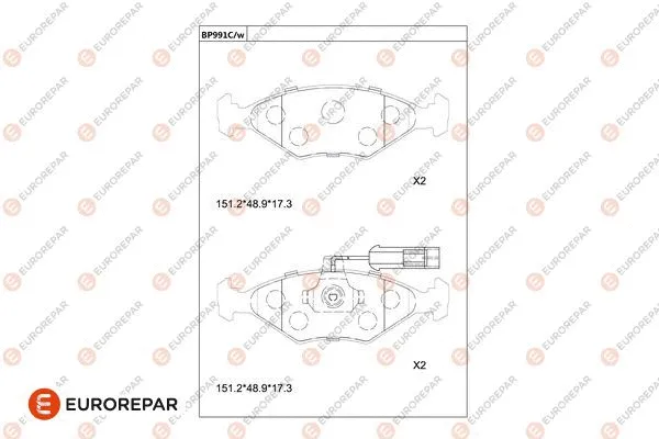 Brake Pad Set, disc brake (1681274580)