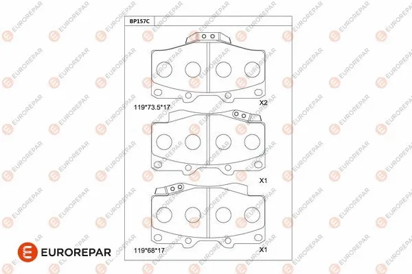 Brake Pad Set, disc brake (1681236780)