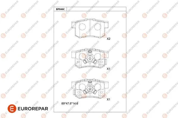 Brake Pad Set, disc brake (1681206980)