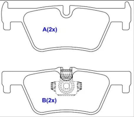 Brake Pad Set, disc brake (1643074880)