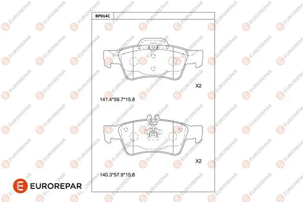 Brake Pad Set, disc brake (1681222980)