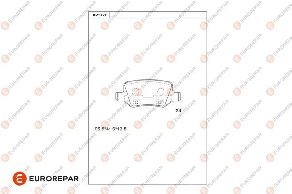 Brake Pad Set, disc brake (1681265380)