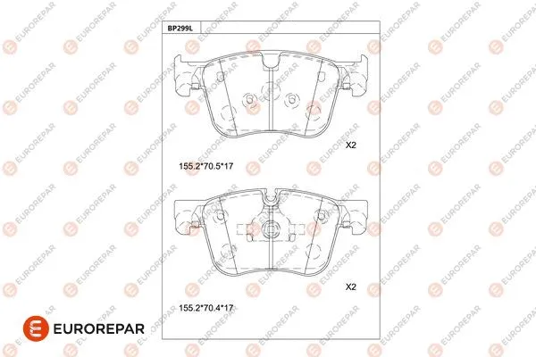 Brake Pad Set, disc brake (1681228580)