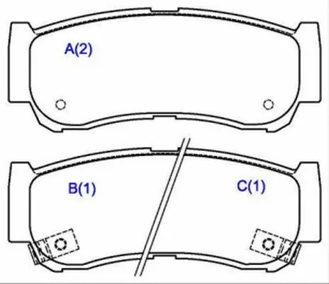 Brake Pad Set, disc brake (1643080680)