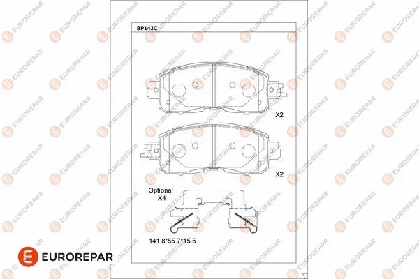Brake Pad Set, disc brake (1681212180)