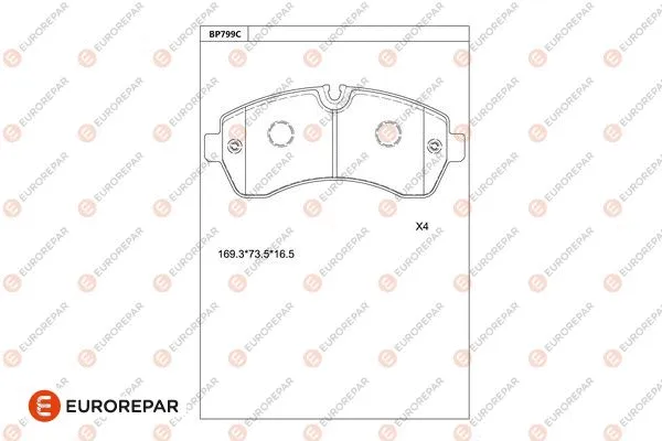 Brake Pad Set, disc brake (1681256680)