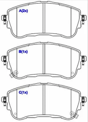 Brake Pad Set, disc brake (1643082880)