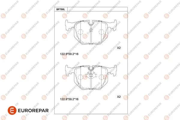 Brake Pad Set, disc brake (1681267580)