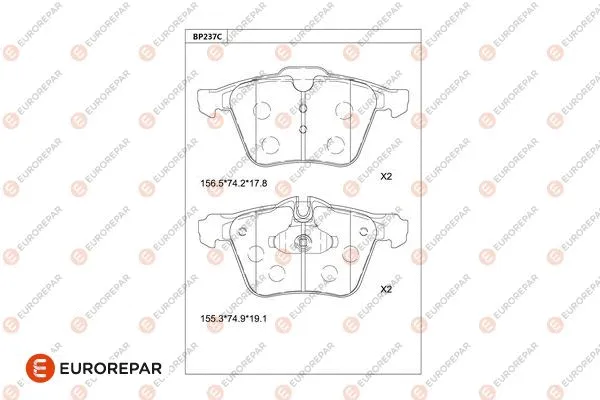 Brake Pad Set, disc brake (1681289480)
