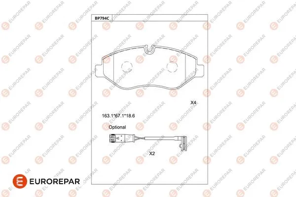 Brake Pad Set, disc brake (1681255780)