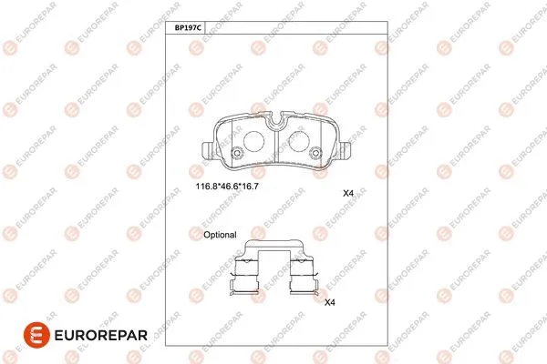 Brake Pad Set, disc brake (1681224380)