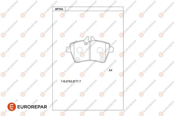 Brake Pad Set, disc brake (1681255480)
