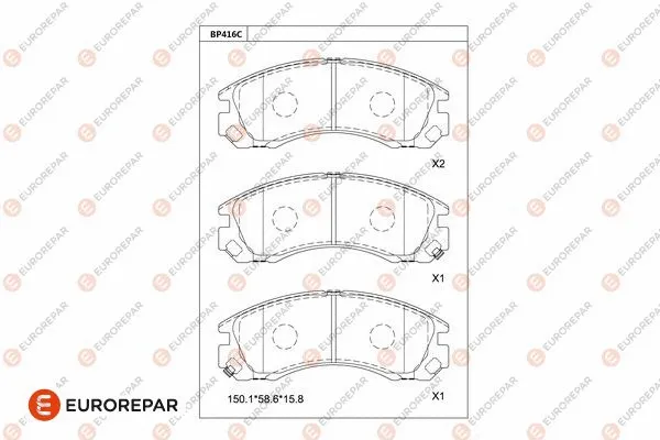 Brake Pad Set, disc brake (1681242980)