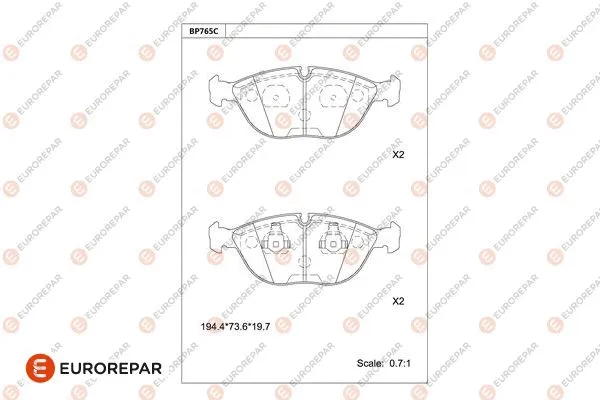 Brake Pad Set, disc brake (1681277380)