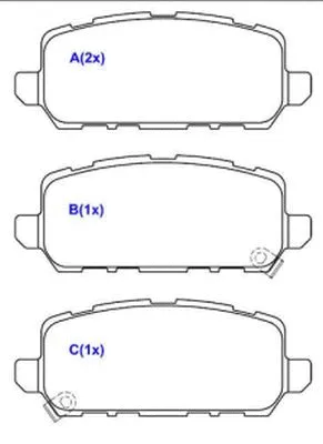Brake Pad Set, disc brake (1643082480)