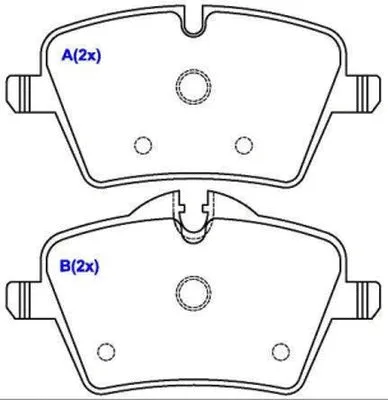 Brake Pad Set, disc brake (1643073380)